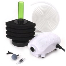 amazon 水族氣泡發生器YZ-B1+海綿過濾器SF2890套組, 1套