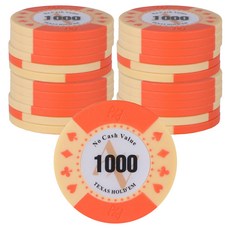 AAHM AA Logo Holdem籌碼 25000, 橘色, 25個
