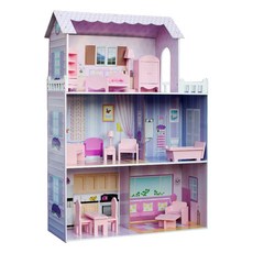 Teamson Kids 夢幻豪宅蒂芬妮奇境芭比娃娃屋 13件組, 1組, 粉紅色