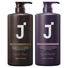 제이숲 실크 케라틴 단백질 샴푸 1000ml + 헤어팩 트리트먼트 1000ml, 1개 1세트