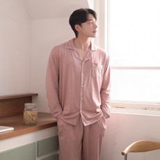어나더디 남성용 피치 기모 파자마 상하의 세트