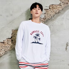 벤디스 남성용 하와이 클럽 오버핏 래쉬가드 간팔상의 C275