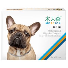 MORESON 木入森 犬寶變不臭 益生菌 Set, 幫助腸道蠕動 60億益生菌 減少排便異味 改善軟便/乾硬便, 30包, 1盒