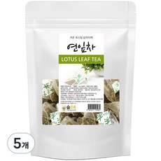 숲으로허브 연잎차 삼각티백, 1g, 100개입, 5개