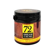 LOTTE 樂天 72% 骰子巧克力, 濃郁醇厚口感, 獨立包裝方便攜帶, 86g, 1罐
