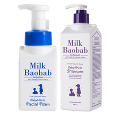 밀크바오밥 베이비 앤 키즈 샴푸 500ml + 베이비 앤 키즈 페이셜 폼 300ml, 1세트