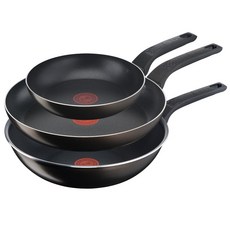 테팔 티타늄 액티쿡 후라이팬 3종세트, 블랙커피, 프라이팬 20cm + 28cm + 볶음팬 28cm, 1세트