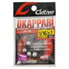 OWNER 歐娜 C'ultiva 軟蟲曲柄鉛頭鉤 JH38 鉛頭曲柄鉤 RB2 Set - 1/16 oz, #1, 5入, 迷你, 1組