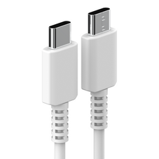요거 C to C 25W PD 초고속 충전 케이블, 2.4m, 화이트, 1개
