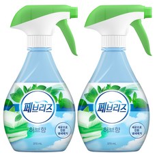 페브리즈 섬유탈취제 허브향 본품, 370ml, 2개