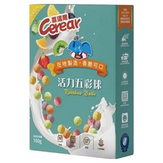Cerear 喜瑞爾 活力五彩球，水果口味，添加小麥纖維, 160g, 1盒