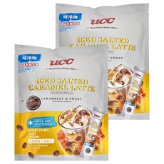 UCC 冷泡鹽味焦糖風味拿鐵, 128公克 (16公克X8包), 焦糖香甜, 平衡甜感, 16g, 8包, 2袋