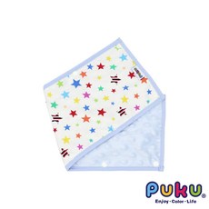 PUKU 藍色企鵝 樂豆推車扶手保護套, 棉質吸水力佳, 按扣設計無銳角更安全, 可水洗清潔, 星星 水, 1個