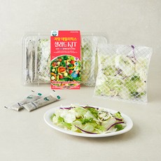 피그인더가든 데일리믹스 샐러드 + 저당 참깨흑임자드레싱 KIT 3개입, 315g, 1개