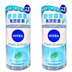 NIVEA 妮維雅 止汗爽身乳液 清新舒涼, 50ml, 2瓶