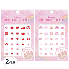 투미니 키즈 네일 스티커 2종 세트, T005 + T006, 2세트 T005, T006, 2세트