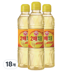 오뚜기 2배 양조식초, 500ml, 18개