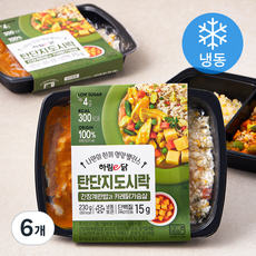 하림e닭 탄단지 도시락 간장계란밥과 카레닭가슴살 (냉동), 230g, 6개