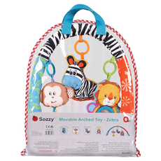 Sozzy 車夾搖鈴 - Movable Arched Toy Zebra, 斑馬條紋, 1盒