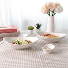PRELUDE 橢圓寬碗 25cm 2入, 2種（寬球、醬球）