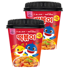 TAEKYUNG 泰耕 Baby Shark 炒年糕杯 甜辣味 2個 116g 韓國進口 兒童年糕