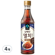 청정원 남해안 멸치액젓 골드, 1kg, 4개