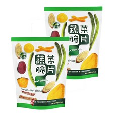 口福不淺 台灣蔬菜脆片, 嚴選台灣當季蔬菜製成, 低油量, 不添加防腐劑, 不添加人工色素, 40g, 2包