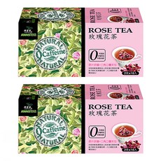 AWAStea 阿華師 零咖啡因玫瑰花茶, 原片研磨三角立體茶包, 2g, 18包, 2盒
