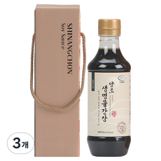 신앙촌 기쁨 1호 양조간장, 500ml, 3개