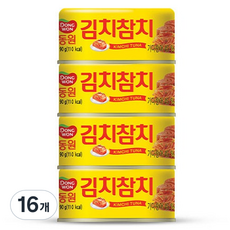 동원 김치참치 통조림, 90g, 16개