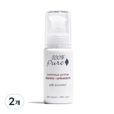 100%퓨어 루미너스 프라이머 비타민스 안티옥시던츠 위드 레즈베라트롤 30ml, 2개