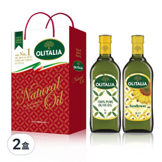 OLITALIA 奧利塔 純橄欖油1L + 葵花油1L 2件禮盒, 2盒