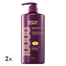 엘라스틴 비오틴클리닉 맥주효모 샴푸, 2개, 1000ml