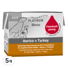 플래티넘 강아지 어덜트 메뉴 습식사료, 돼지, 90g, 5개