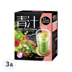 紅布朗 青汁，32種類蔬果＆堅果，高纖，19克x10包入, 190g, 3盒