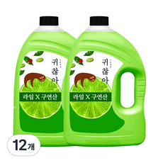 아토세이프 귀찮아 주방세제 라임향, 3L, 12개