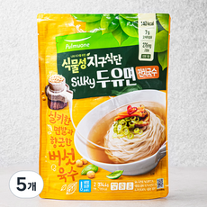 풀무원 식물성 지구식단 실키두유면 잔치국수 2인분, 374.4g, 5개