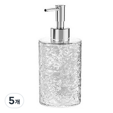 모나코올리브 샹드리에 원형 세제 디스펜서 400ml, 투명, 5개
