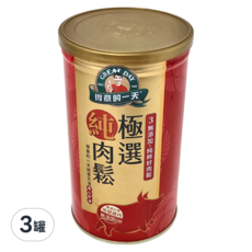 得意的一天 極選肉鬆, 3無添加, 嚴選台灣後腿豬肉, 葵花油拌炒, 180g, 3罐
