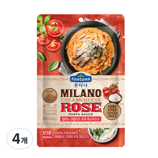 폰타나 밀라노 크림치즈 로제 파스타 소스, 150g, 4개