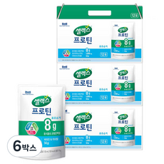 셀렉스 프로틴 파우치 음료 로우슈거 12p, 1.5L, 6박스