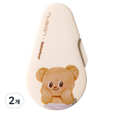 델리 버터베어 누사인 슬라이딩 수정테이프 5mm x 12m, 화이트, 2개