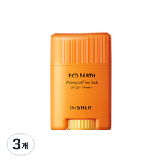 더샘 에코 어스 워터프루프 선 스틱 SPF50+ PA++++, 17g, 3개