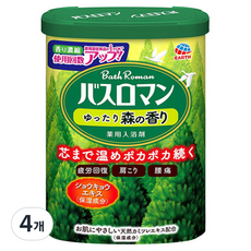 바스로망 입욕제 산림, 600g, 4개