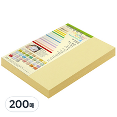 종이문화 두꺼운양면 카드지 레인보우카드 No.05 옐로우, A4, 200매