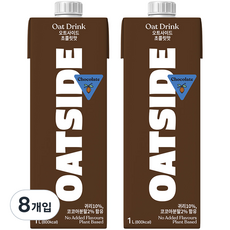 오트사이드 귀리음료 초콜릿맛, 1L, 8개