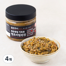 담은차이 좋은양념 가득한 땡초비빔된장, 250g, 4개