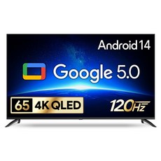 더함 CHIQ 4K UHD QLED DLG 120Hz 돌비 AI 스마트 구글5.0 TV, 165cm(65인치), UA651QLED Google5.0 120Hz 2025, 스탠드형, 방문설치