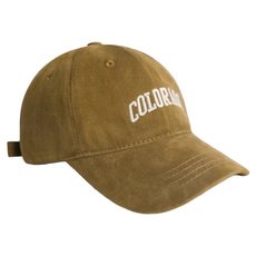 COLORADO 刺繡棒球帽, 復古街頭風格，遮陽防曬, 薑黃色 駝色