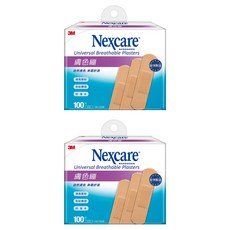 3M Nexcare 膚色繃帶, 美觀舒適 透氣服貼 黏貼穩固 防水 100片, 2盒